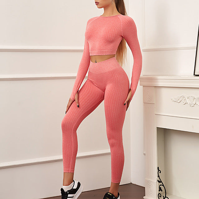 Winter New Women Suits Gym Fitness Leggings