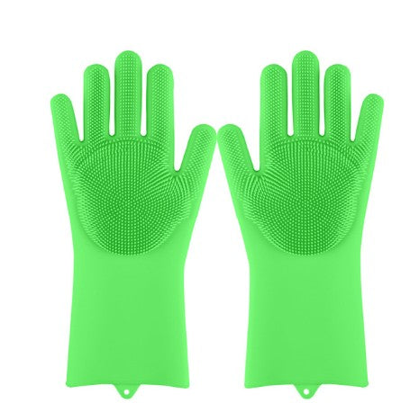 Silicone Heat-resistant Cleaning Brush Scrubbing Gloves