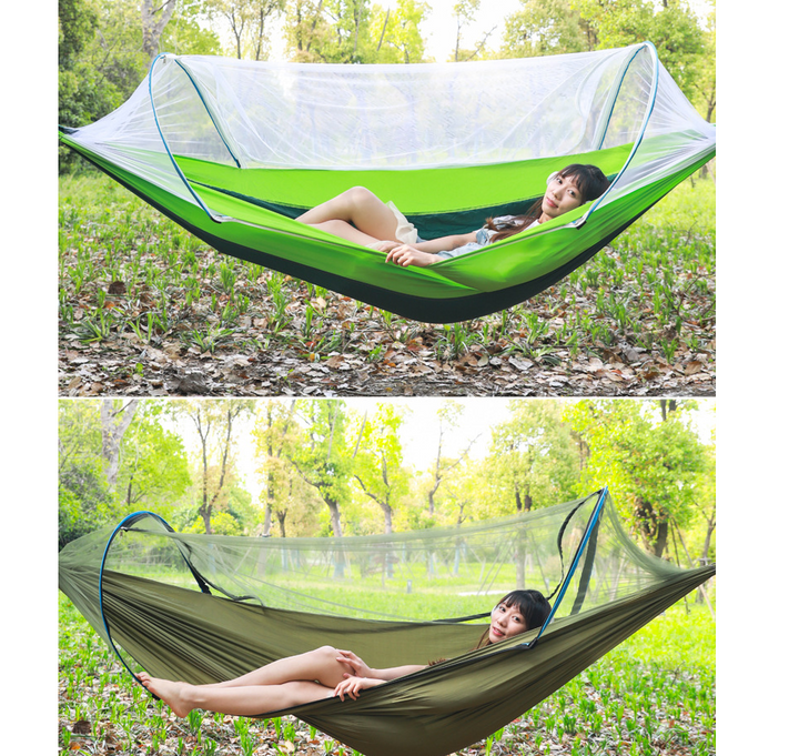 2 Person Portable Outdoor Mosquito Parachute Hammock