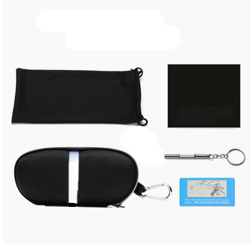 Black Eyewear Cases Sunglasses Case For Women Glasses Box With Lanyard Zipper Glasses Case Hard For Men Glasses Cloth Bag