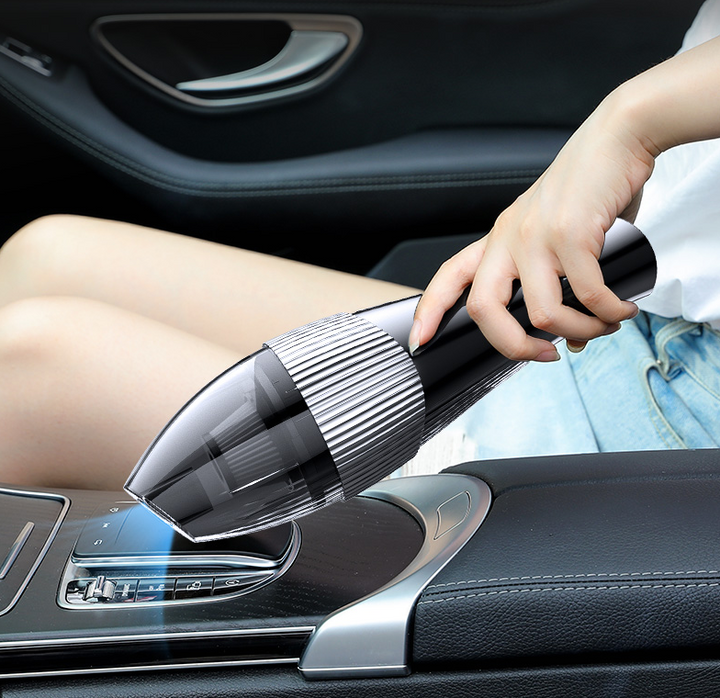 Wireless charging vacuum cleaner for car