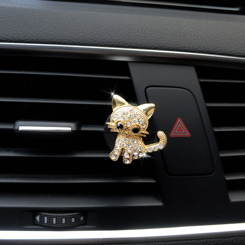 Retro Cute Kitten Car Ornaments Accessories