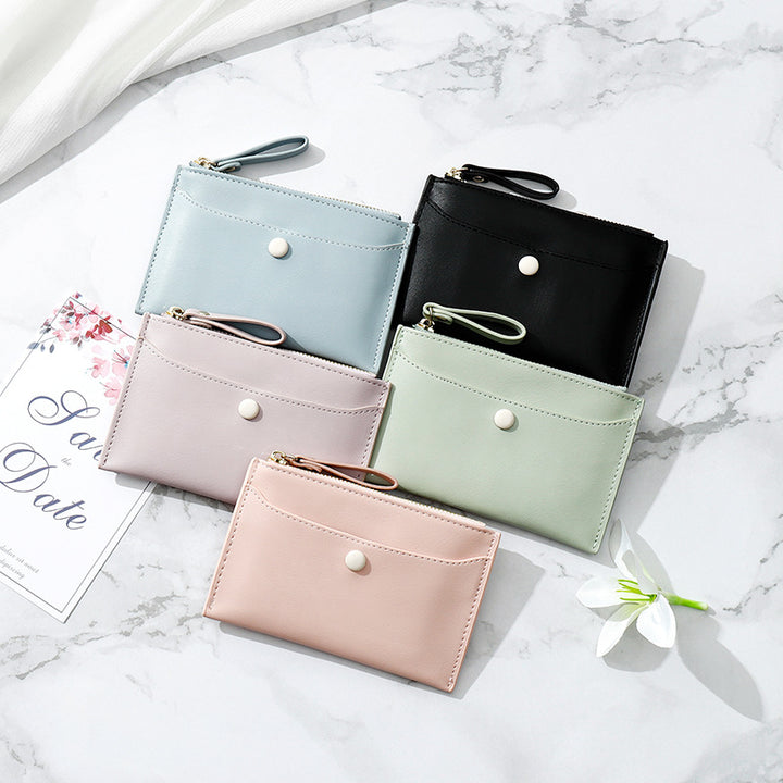 Korean Style Short Zipper Mini Purse Fashion Ladies Coin Purse