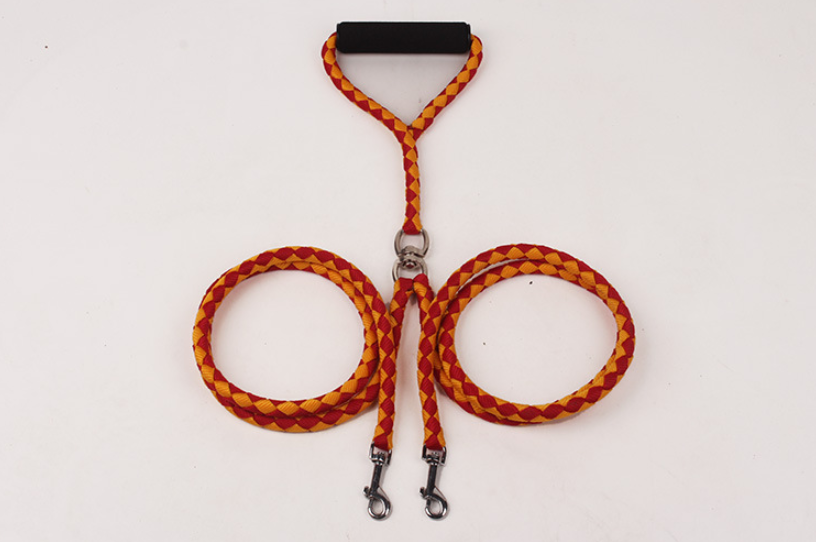 Pet Hand-knitted Traction Wear-resistant Dog Leash Double-ended Hand-knitted Braided Rope Outdoor Dog Leash