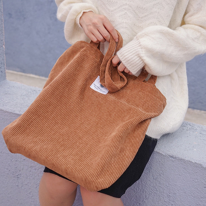 Corduroy shoulder bag