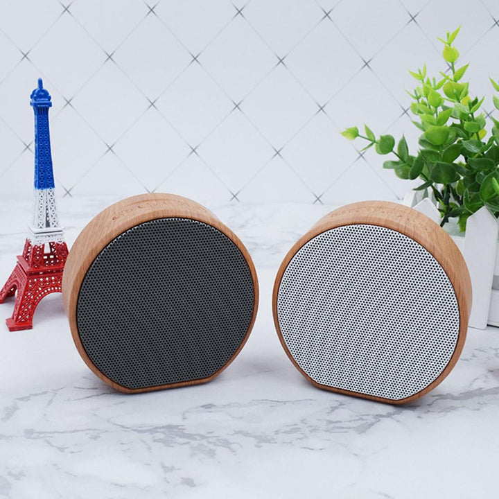 Mini Wood Bluetooth Speaker Portable Outdoor Wireless Support AUX TF