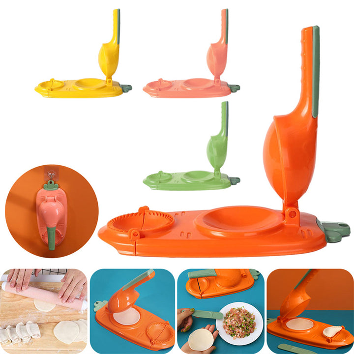 New 2 In 1 Kitchen Dumpling Making Tool Baking Pastry Manual Artifact For Pressing Dumpling Skin Wrapper Mould Dough Press Maker