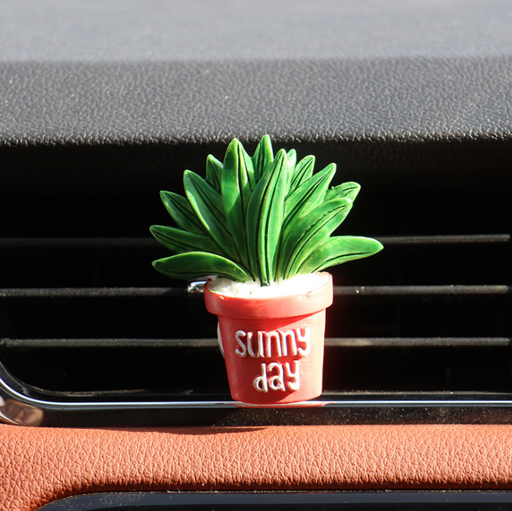 Car Air Freshener Plants Perfume Vent Outlet Air Conditioning Fragrance Clip Cute Creative Ornaments Interior Auto Accessories