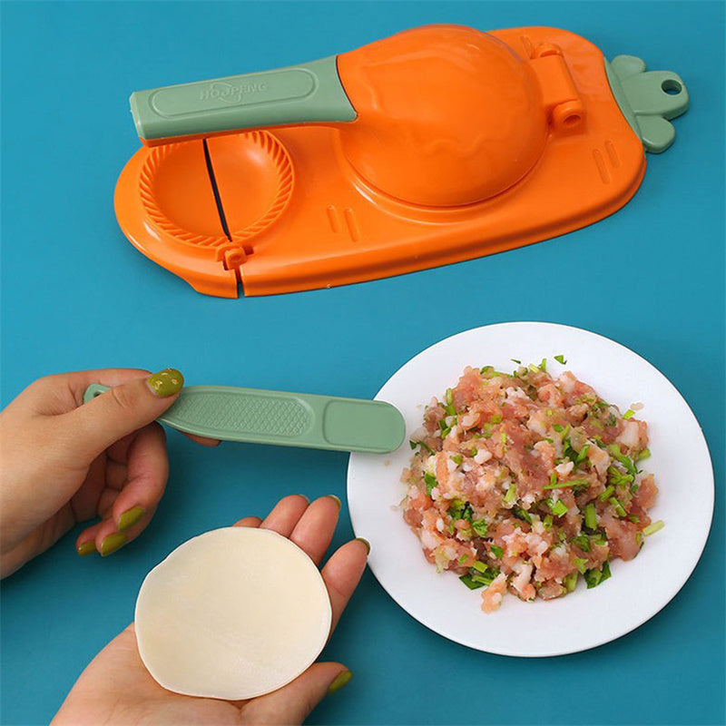 New 2 In 1 Kitchen Dumpling Making Tool Baking Pastry Manual Artifact For Pressing Dumpling Skin Wrapper Mould Dough Press Maker