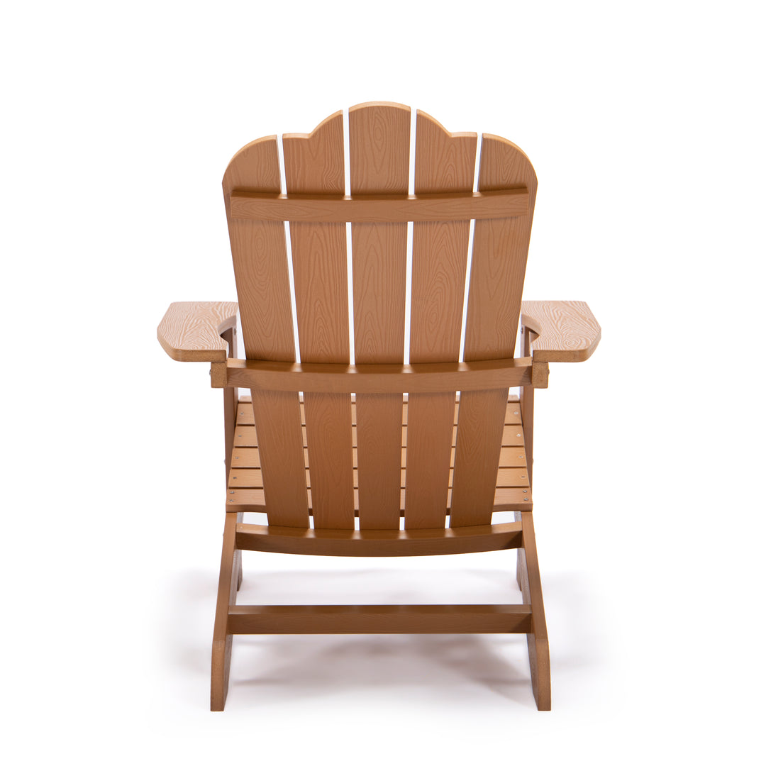 TALE Adirondack Chair Backyard Outdoor Furniture Painted Seating With Cup Holder All-Weather And Fade-Resistant Plastic Wood
