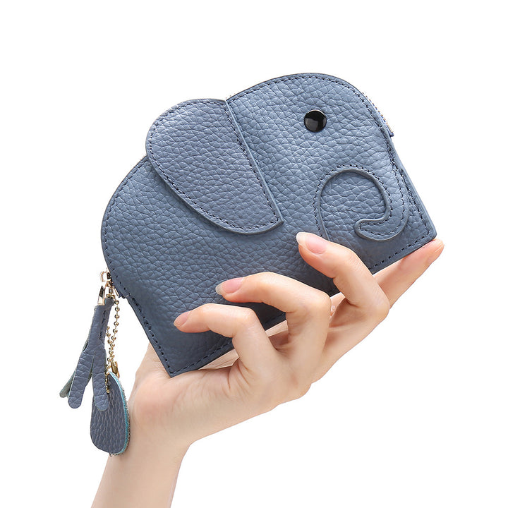 Coin Purse Genuine Leather Cute Elephant Mini Creative Coin Purse