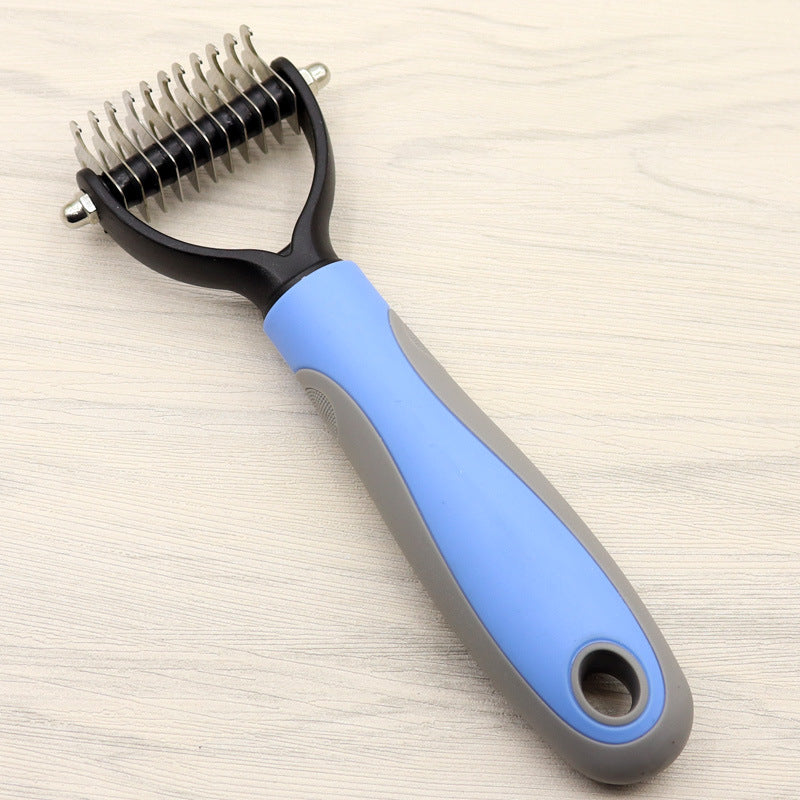 Pet Long-haired Dogknot Comb Double-sided Blade Dog