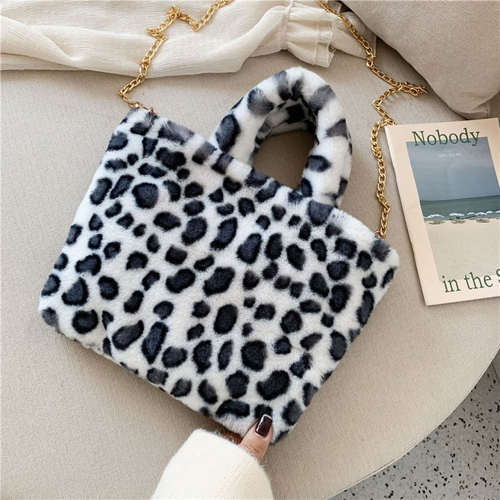 Leopard Tote Chain Shoulder Crossbody Bag