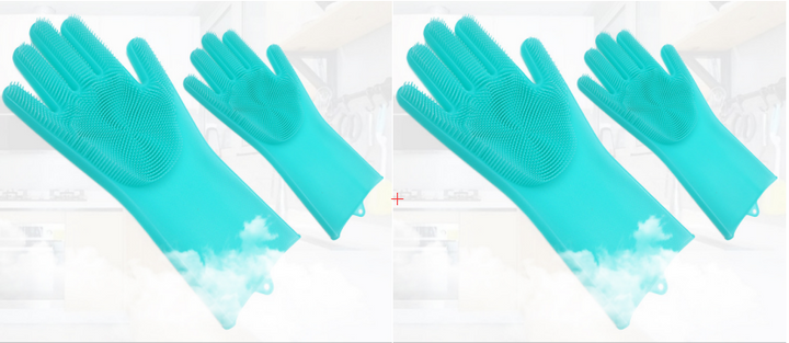 Silicone Heat-resistant Cleaning Brush Scrubbing Gloves