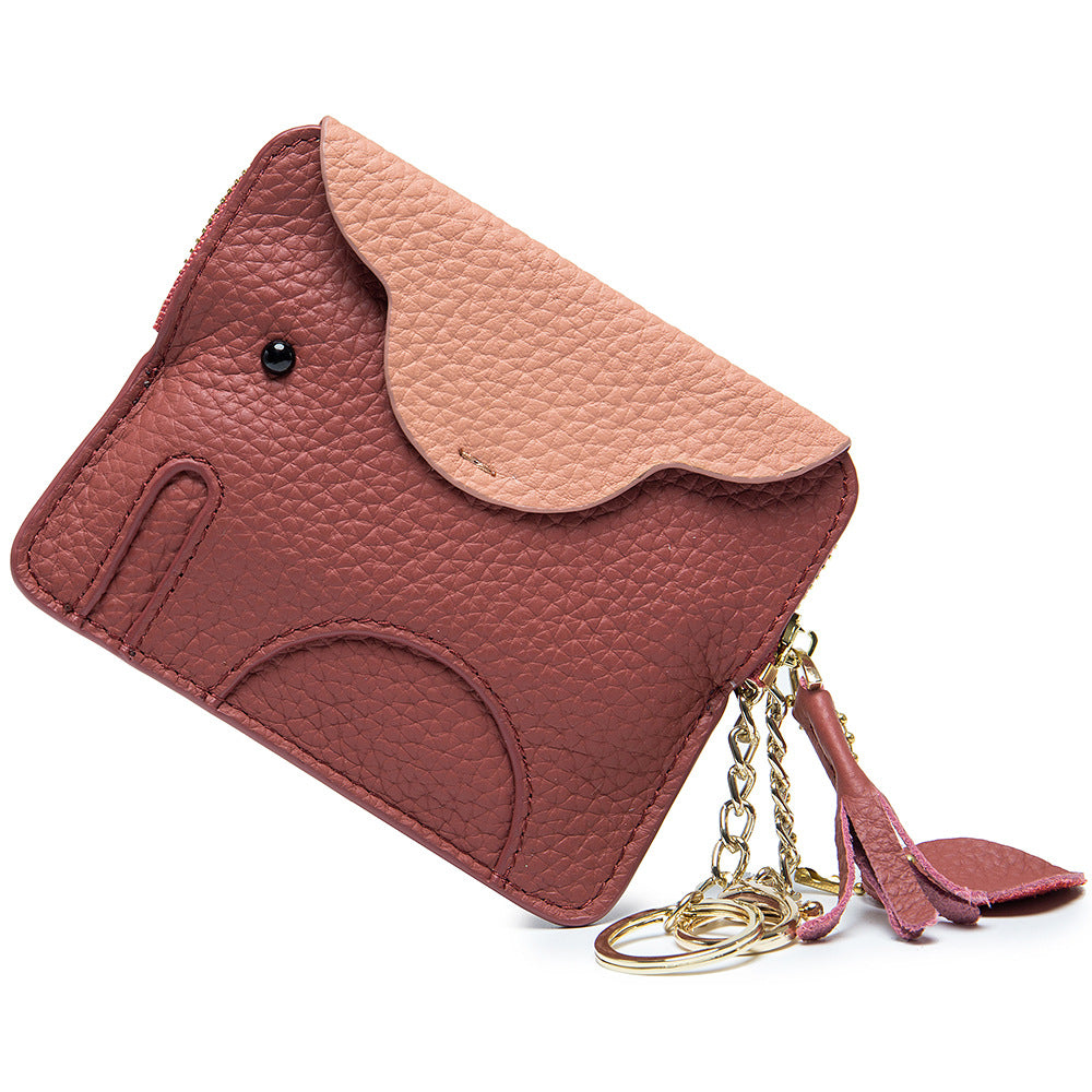 Coin Purse Genuine Leather Cute Elephant Mini Creative Coin Purse