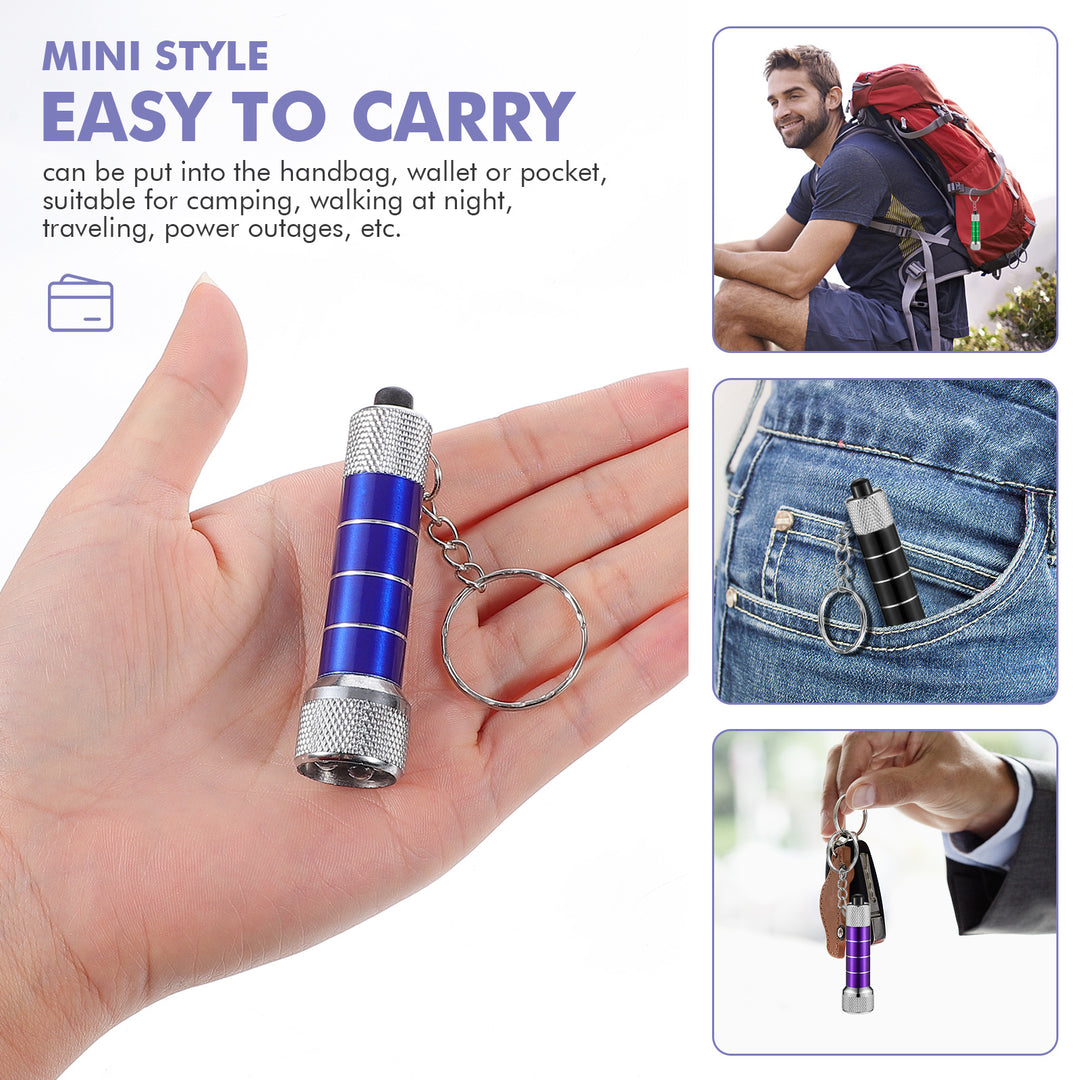 Mini Keychain Light Emergency Night Light Camping Flashlight Portable LED Torch Aluminum Keyring