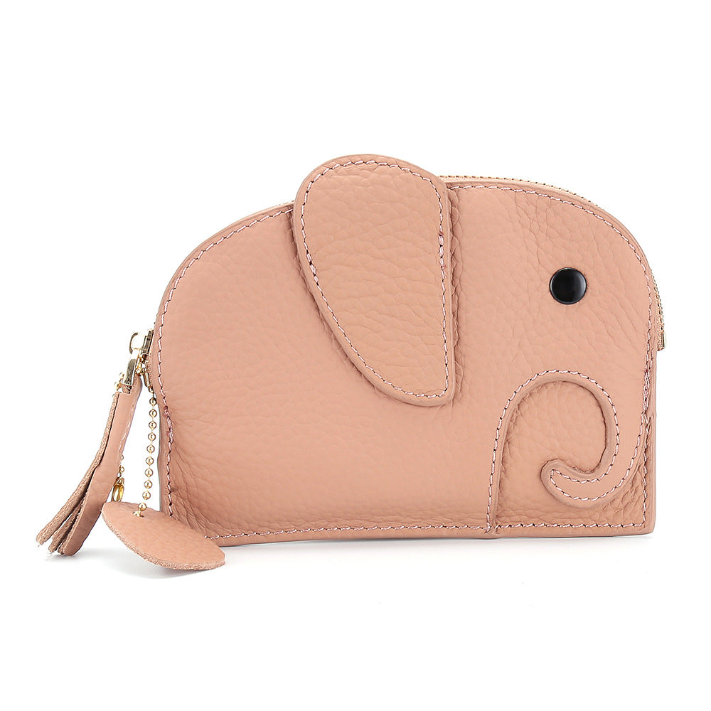 Coin Purse Genuine Leather Cute Elephant Mini Creative Coin Purse