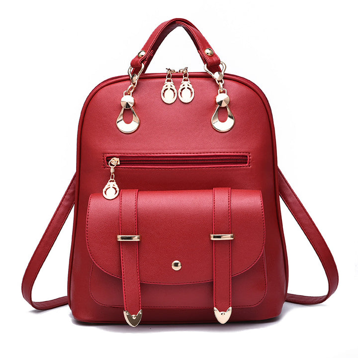 Female bag fashion PU leather dual-use backpack