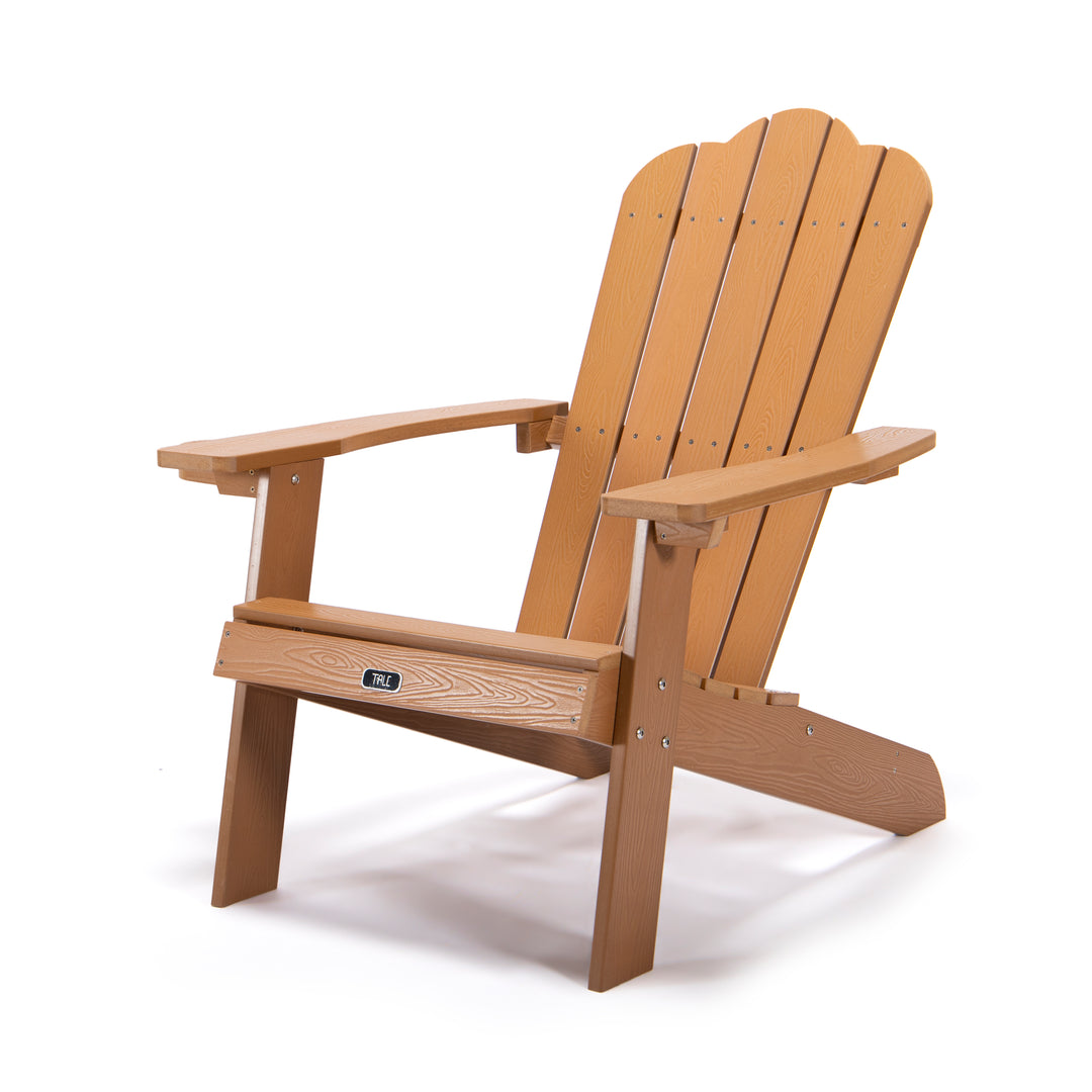 TALE Adirondack Chair Backyard Outdoor Furniture Painted Seating With Cup Holder All-Weather And Fade-Resistant Plastic Wood