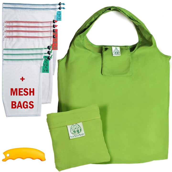 Reusable Grocery Shopping Tote Bag Fruit Veg Mesh Produce Bags With Drawstring