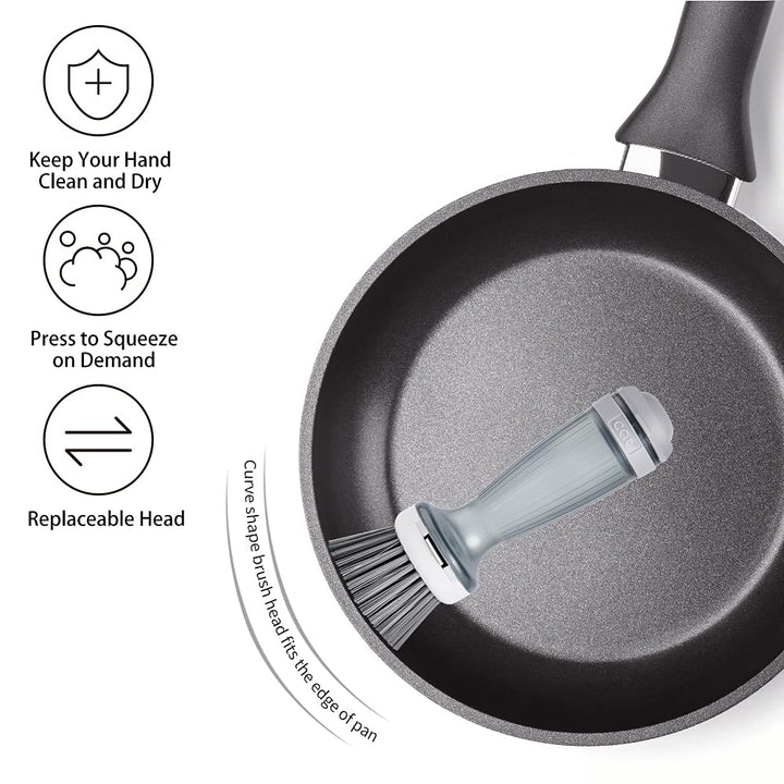Pot Brush Dish Brush Dish Scrub Brush With Soap Dispenser For Dishes Kitchen Sink Pot Pan