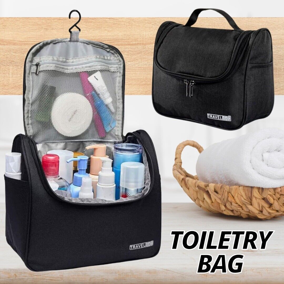 Travel Toiletry Bag Dopp Kit For Men & Women Cosmetics Makeup Shaving Organizer