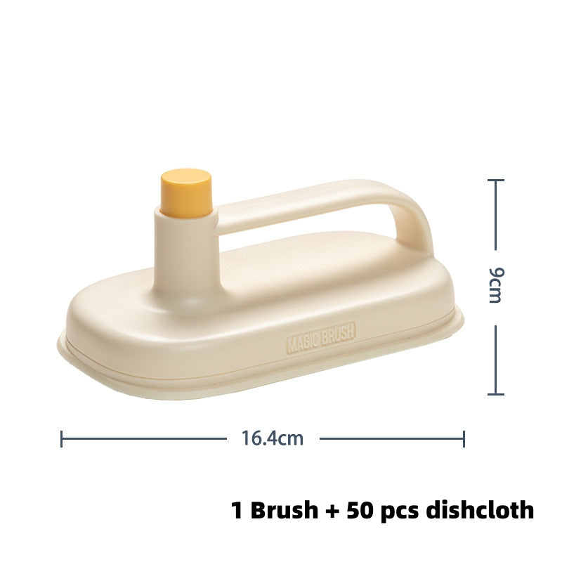 Kitchen Bathroom Toilet Cleaning Magic Brush Glass Wall Cleaning Bath Brush Handle Cleaning Rag Ceramic Window Slot Clean Brush Kitchen Gadgets