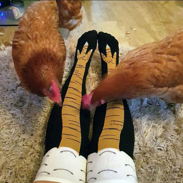 Spring And Autumn Knee Socks Funny Chicken Socks