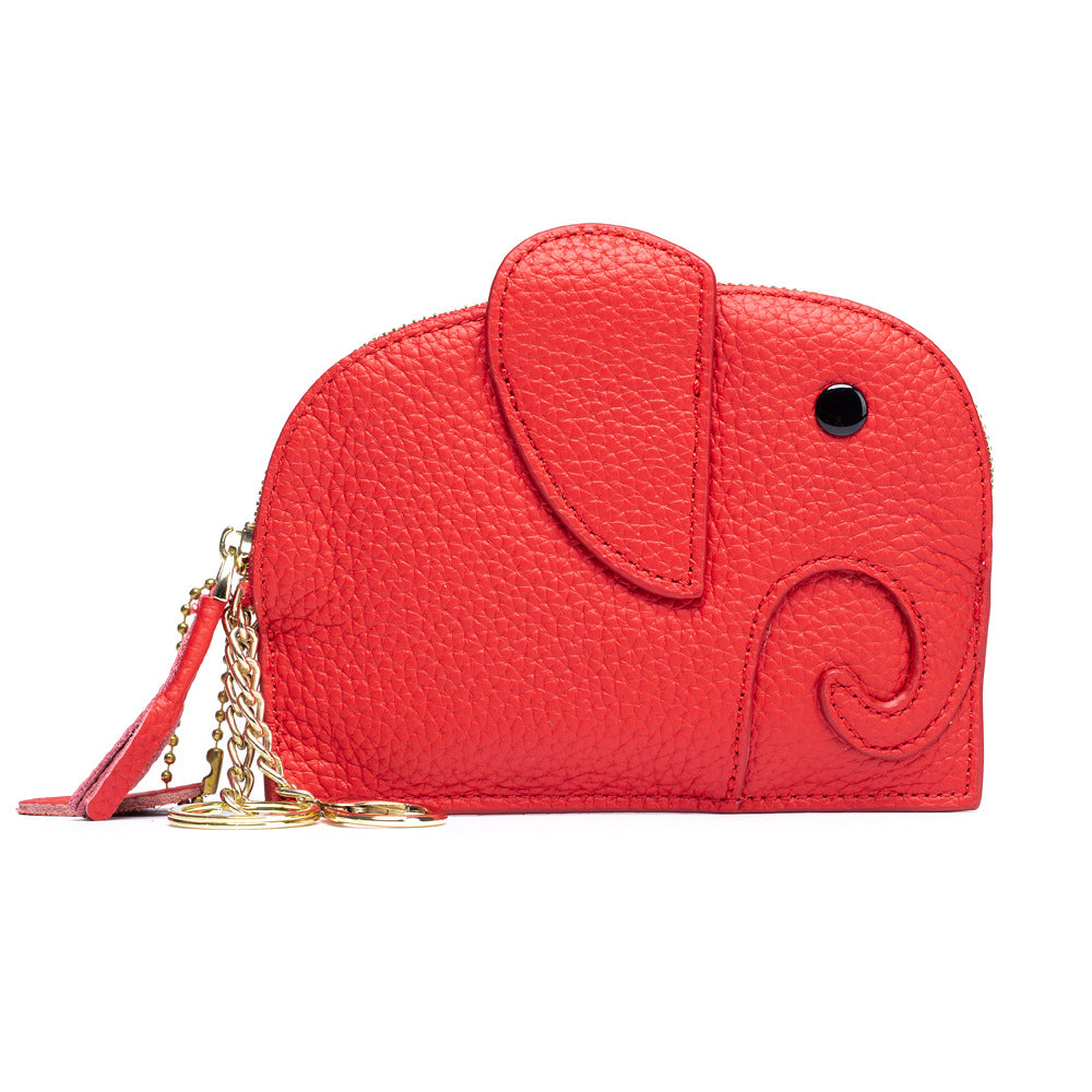 Coin Purse Genuine Leather Cute Elephant Mini Creative Coin Purse