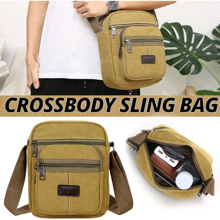 Men's Crossbody Messenger Bag Canvas Bags Casual Shoulder Satchel Handbag Pouch