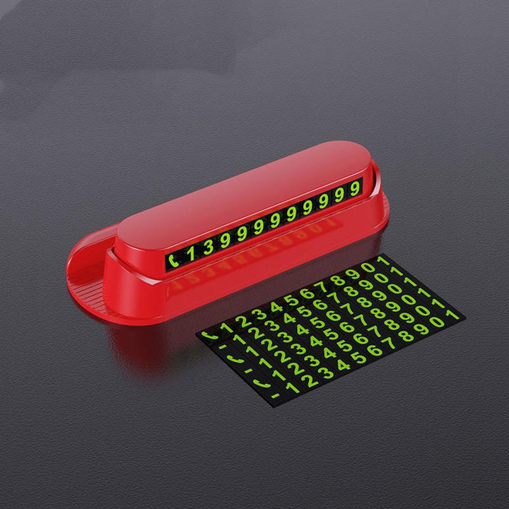 Luminous Car Temporary Parking Card Car Sticker Car Air Freshener Phone Number Card Plate Car Accessories Universal Car Stickers